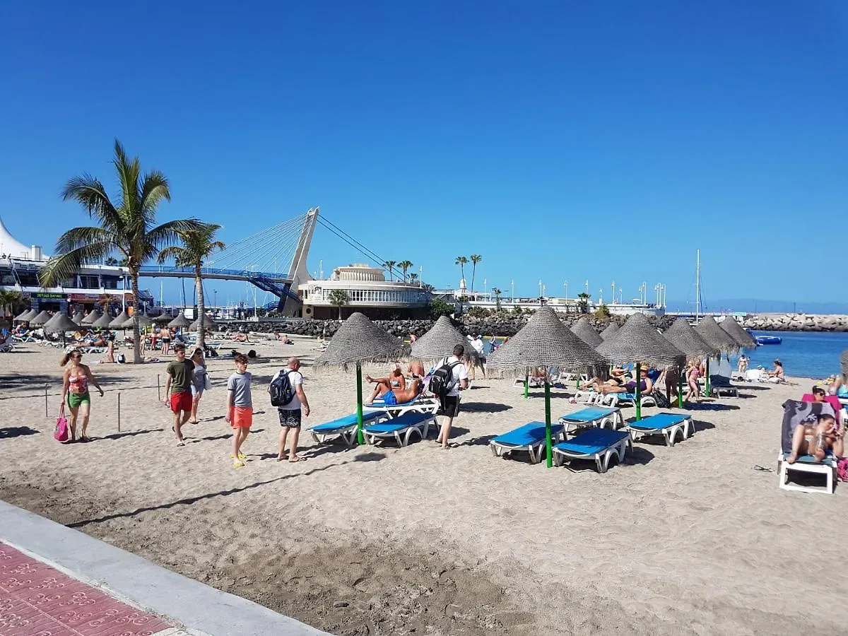 Apartment Borinquen Only 280 Meters To The Beach, Balcony With Sea View, Heated Pool, Wifi Playa de las Americas  Spain