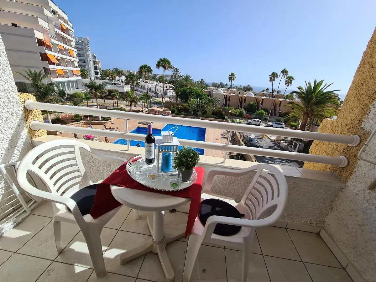 Apartment Borinquen Only 280 Meters To The Beach, Balcony With Sea View, Heated Pool, Wifi Playa de las Americas