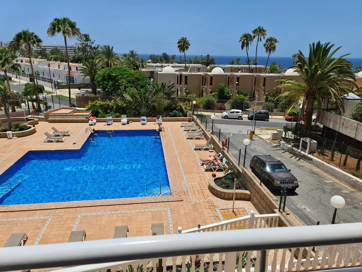 Apartment Borinquen Only 280 Meters To The Beach, Balcony With Sea View, Heated Pool, Wifi Playa de las Americas  Spain